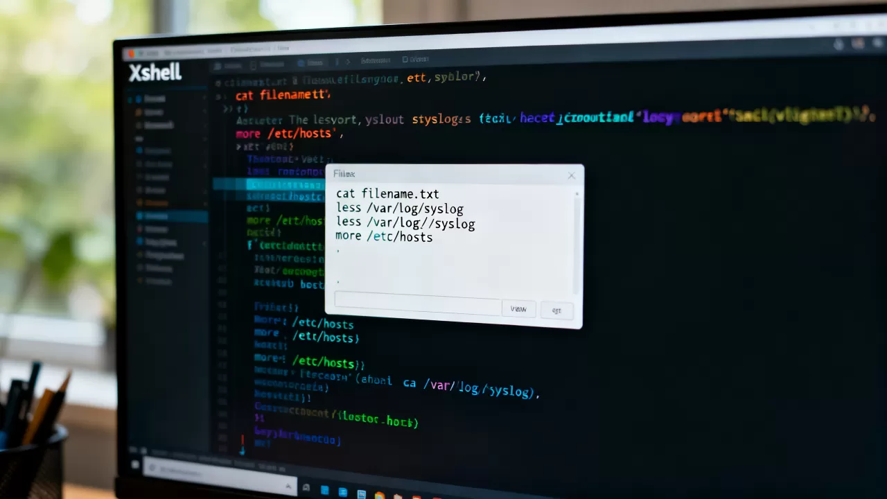 Xshell怎么打开文件？在Linux系统中查看文件内容的命令