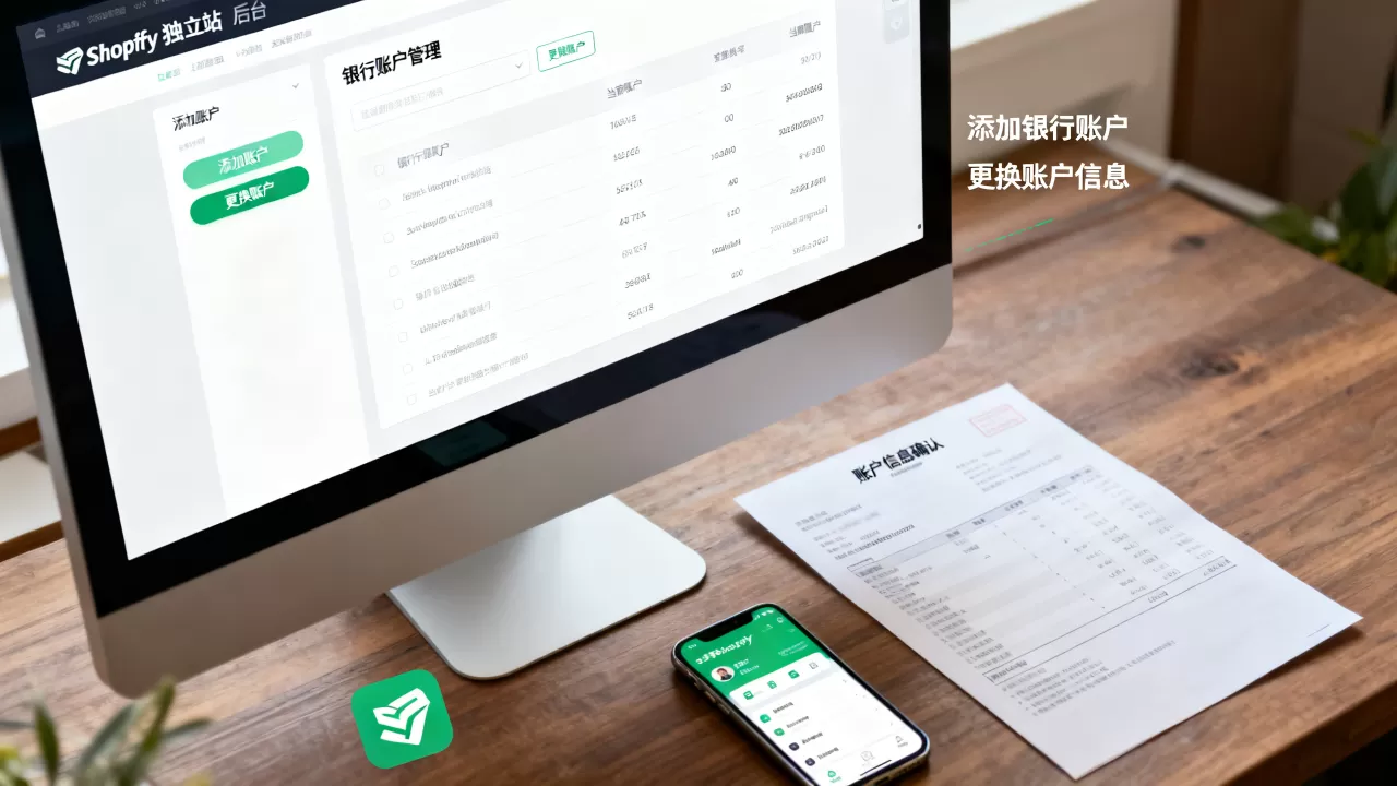 Shopify独立站如何添加或更换银行账户？