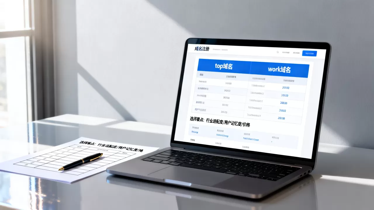 top域名和.work域名哪个更好?如何选择域名 top域名和.work域名哪个更好?如何选择域名