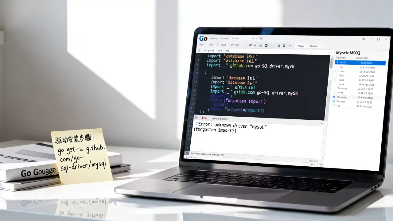 Go连接MySQL数据库报错怎么办？go连接mysql数据库驱动安装