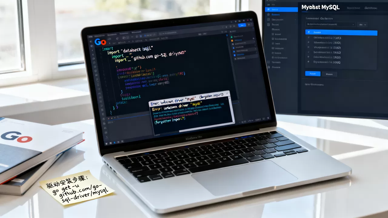 Go连接MySQL数据库报错怎么办？go连接mysql数据库驱动安装