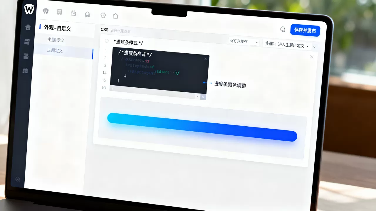 WordPress怎么添加CSS进度条？WordPress添加CSS进度条具体操作方法