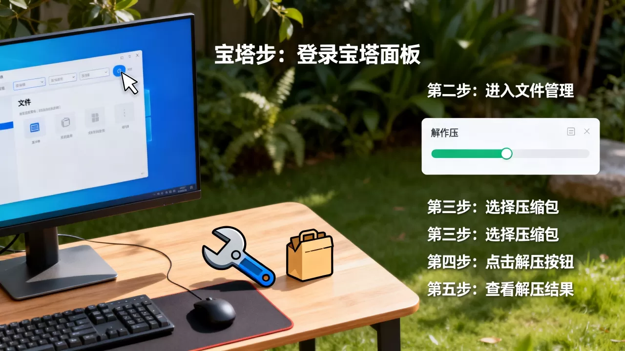 宝塔面板如何解压缩文件？宝塔面板解压缩文件的具体步骤