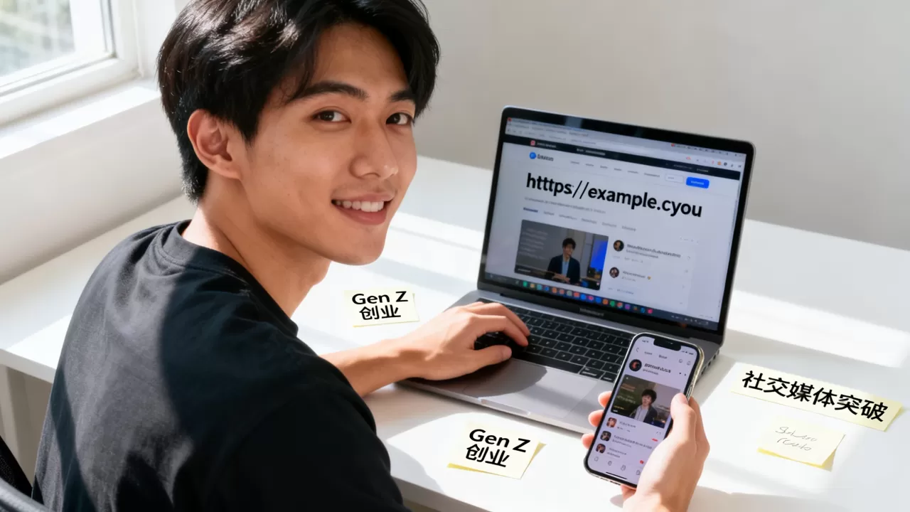 如何用.cyou域名突破社交媒体？Gen Z创业成功秘诀