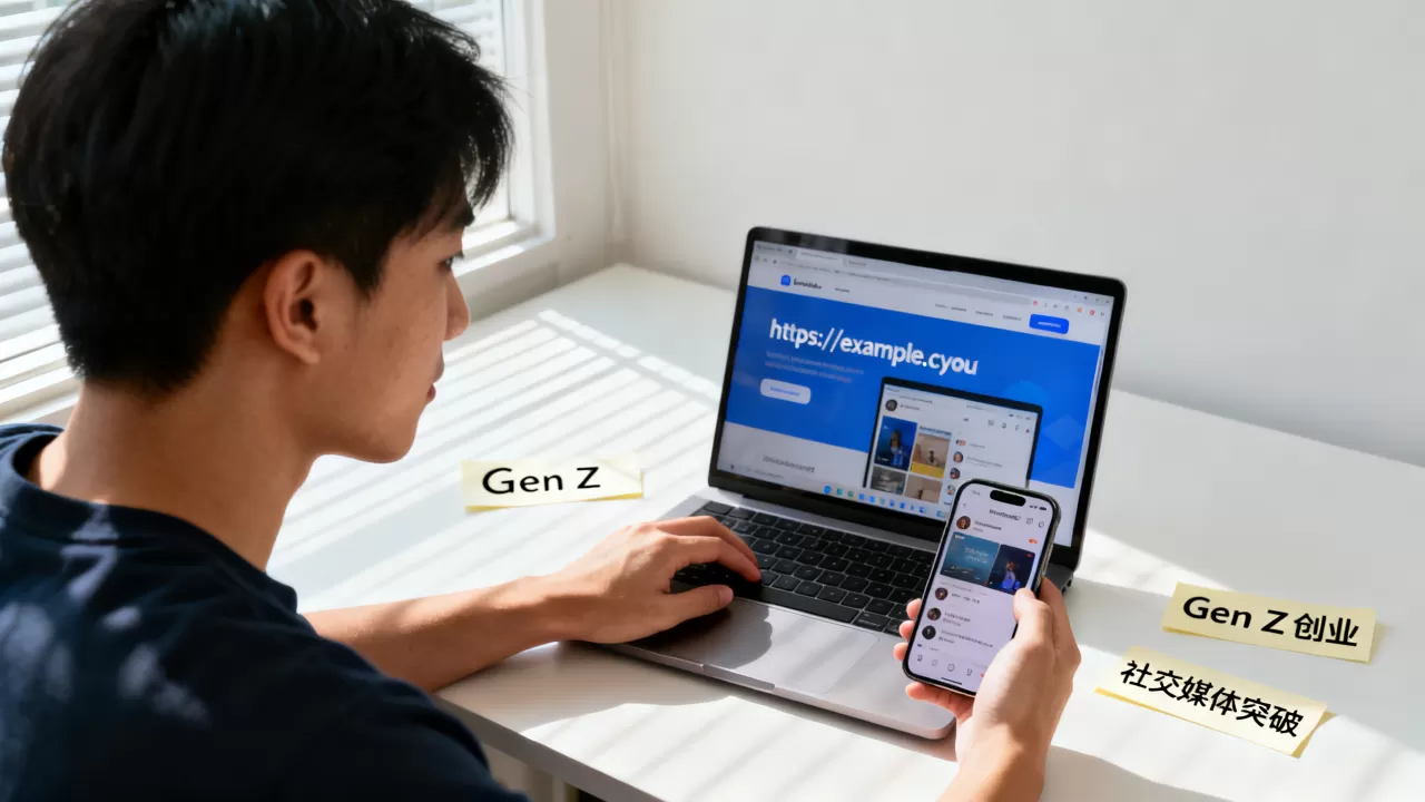 如何用.cyou域名突破社交媒体？Gen Z创业成功秘诀