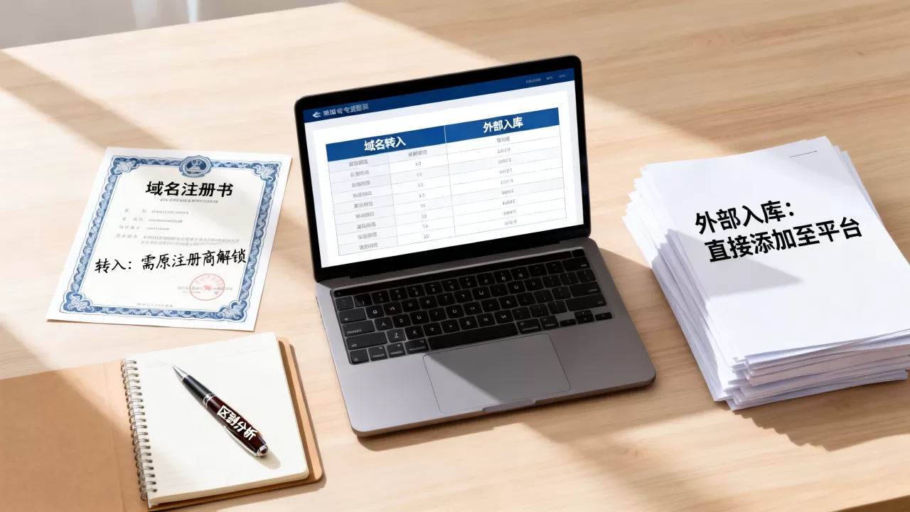 域名转入和外部入库区别是什么?域名转入和外部入库哪个更好 域名转入和外部入库区别是什么?域名转入和外部入库哪个更好