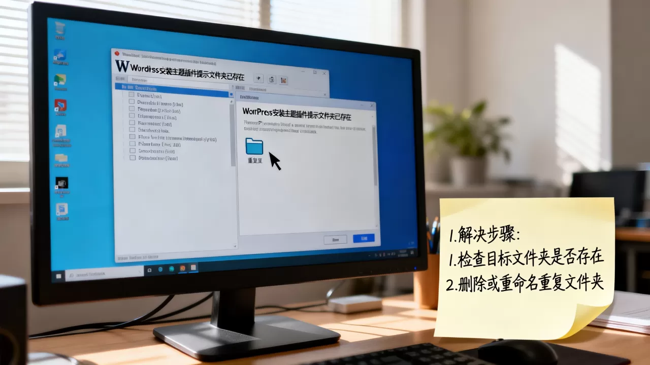 WordPress安装主题插件提示文件夹已存在怎么办?如何解决目标文件夹已存在 WordPress安装主题插件提示文件夹已存在怎么办?如何解决目标文件夹已存在