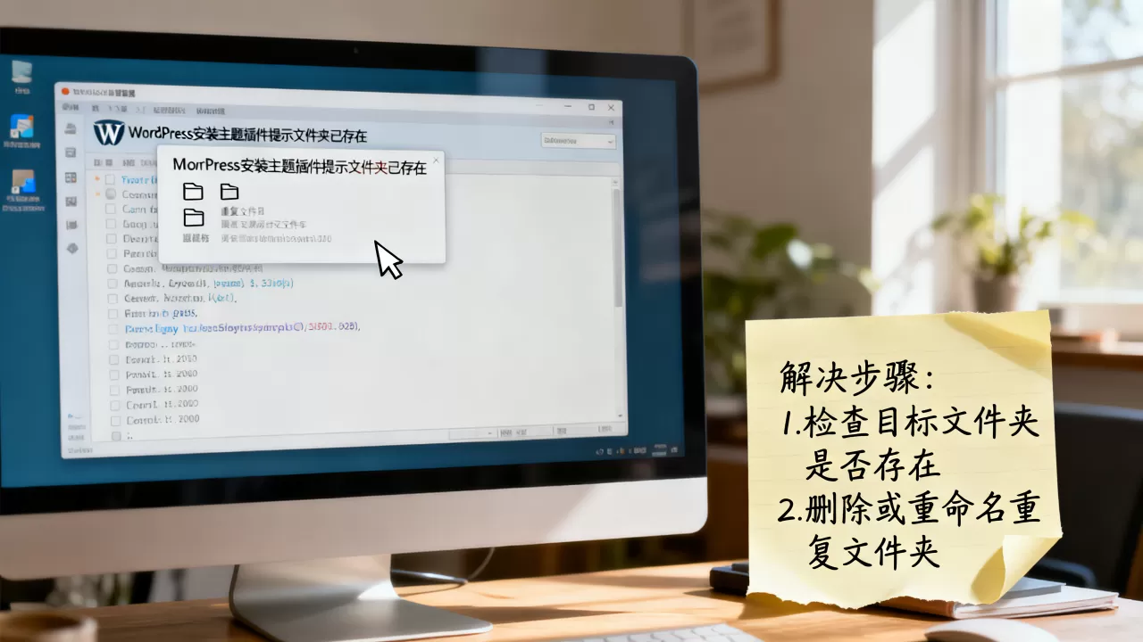WordPress安装主题插件提示文件夹已存在怎么办?如何解决目标文件夹已存在 WordPress安装主题插件提示文件夹已存在怎么办?如何解决目标文件夹已存在