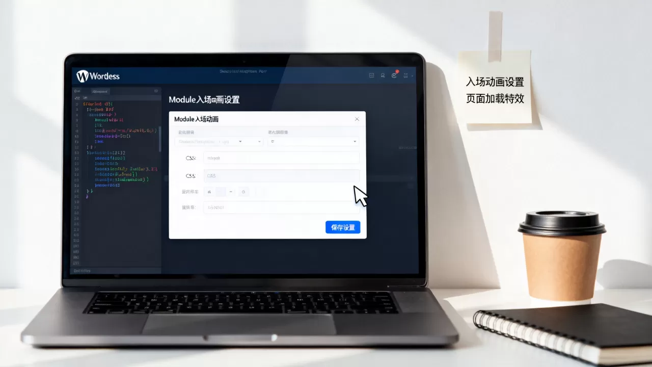 WPCOM主题Module入场动画怎么设置？wordpress主题添加页面加载特效