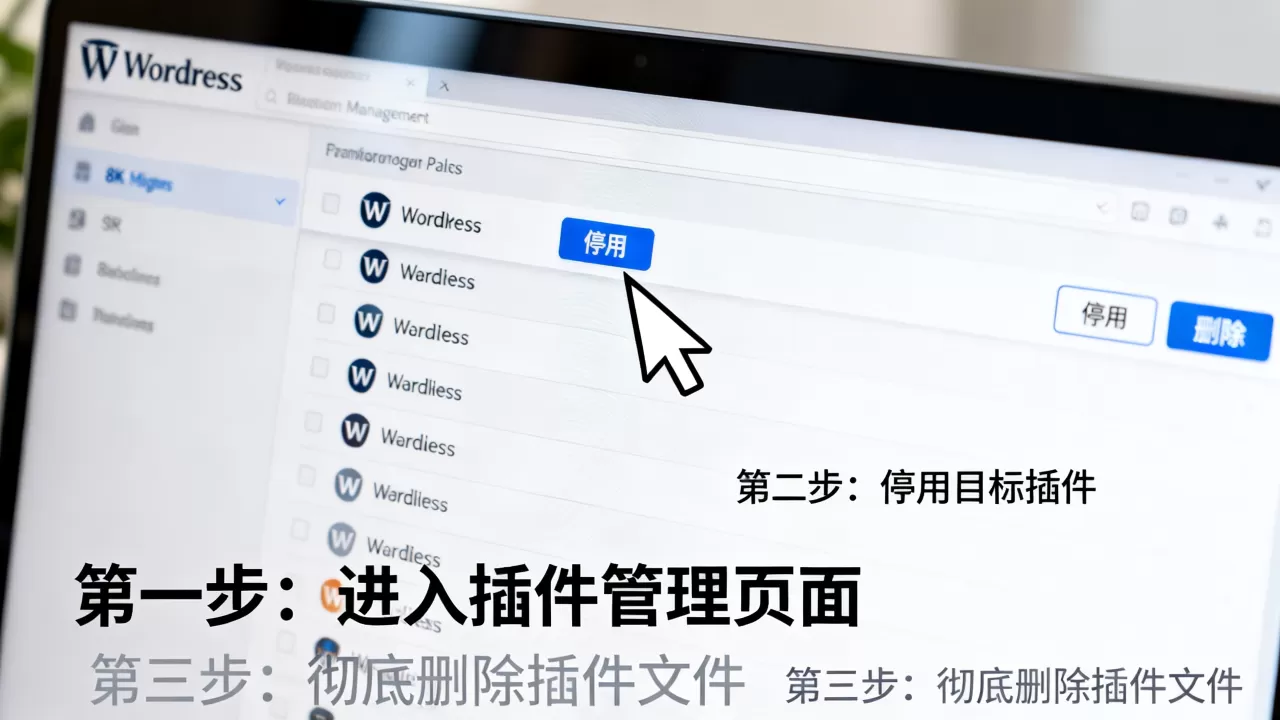 WordPress删除不用插件的方法是什么？如何彻底清理无用插件