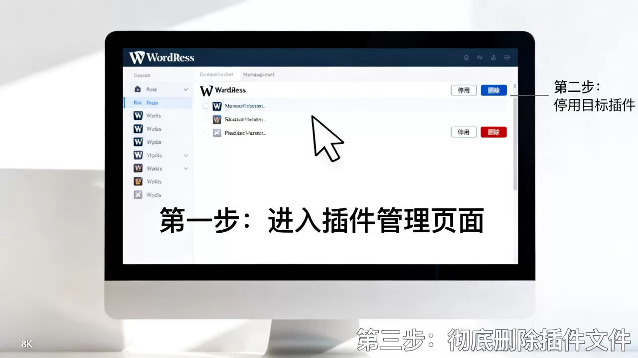 WordPress删除不用插件的方法是什么？如何彻底清理无用插件
