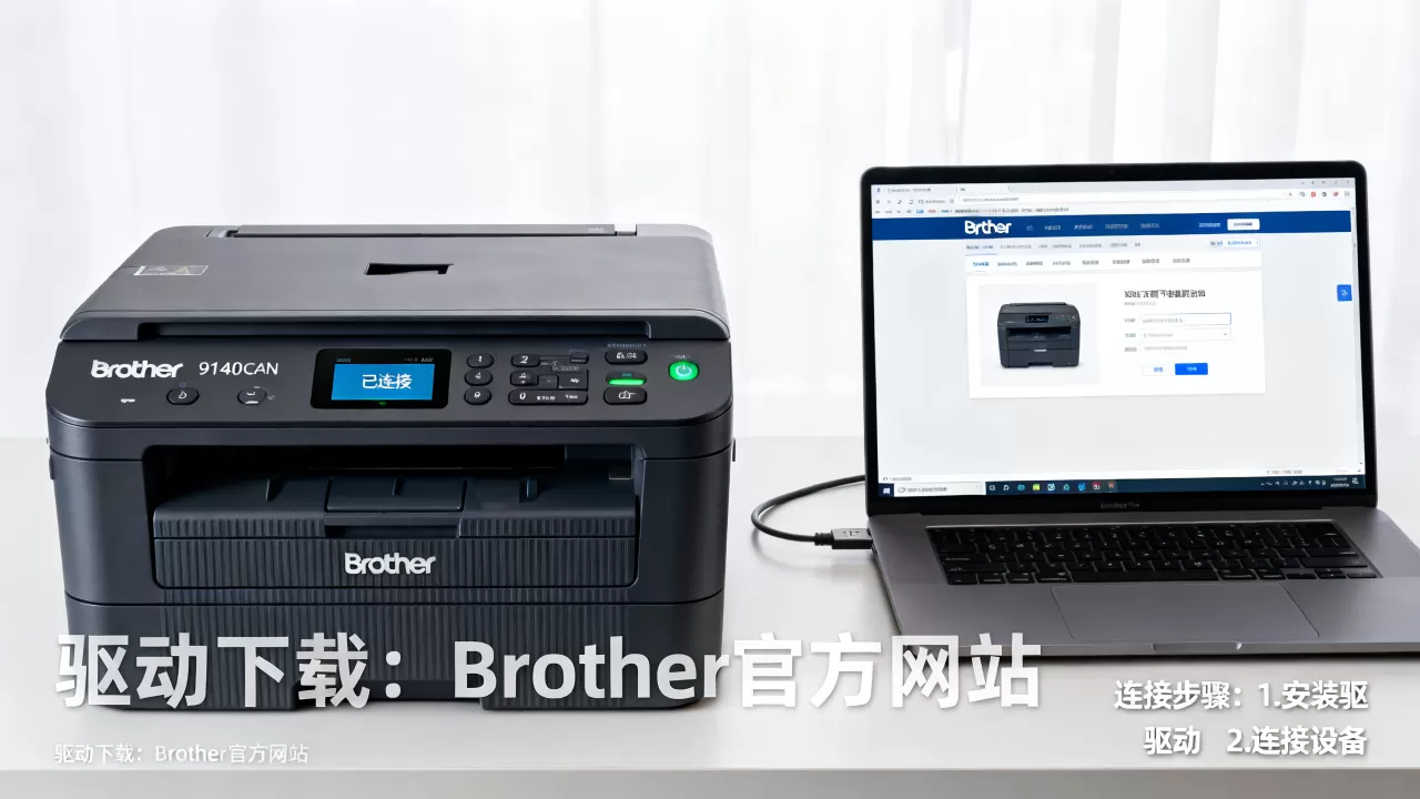 Brother 9140cdn打印机怎么连接电脑？Brother 9140cdn打印机驱动下载