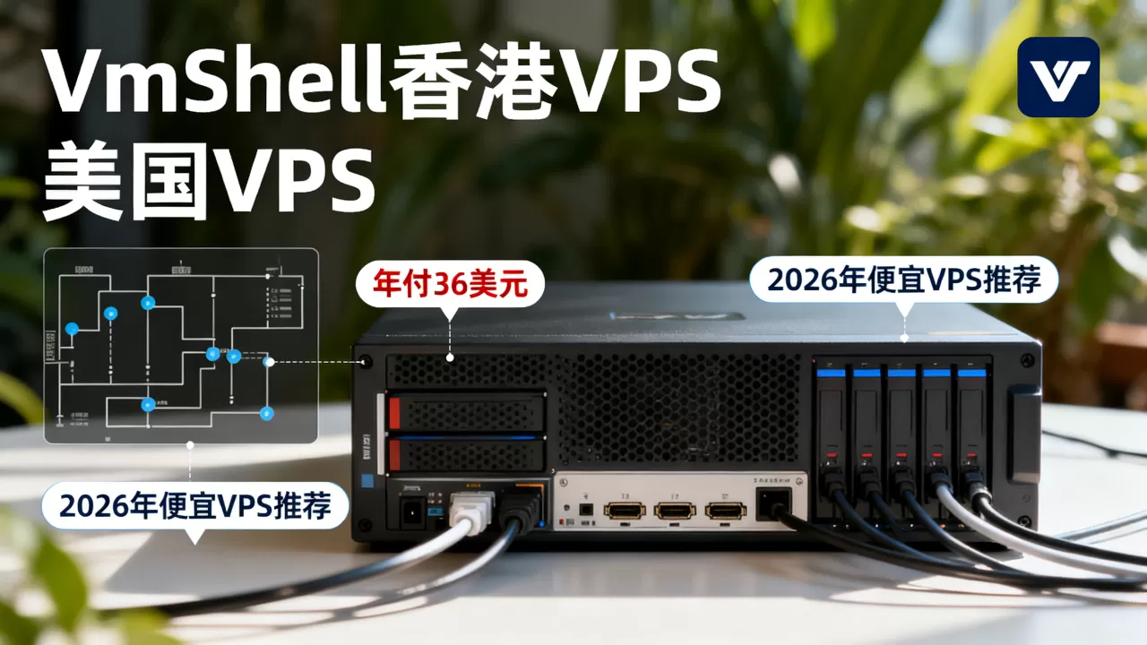 VmShell香港美国VPS年付36美元值得买吗？2026年便宜VPS推荐
