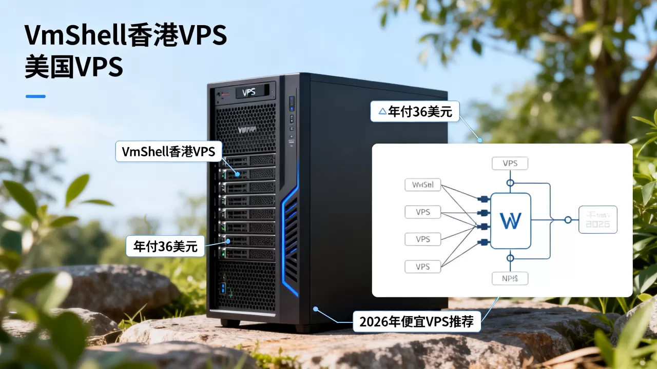 VmShell香港美国VPS年付36美元值得买吗？2026年便宜VPS推荐