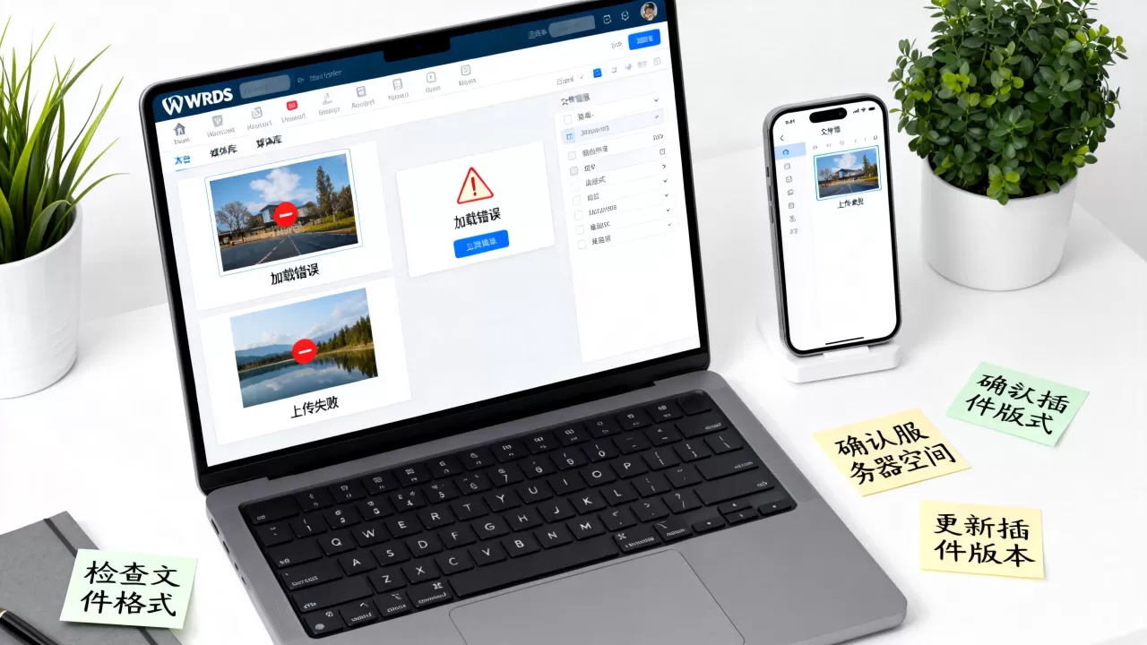 WordPress媒体库图片加载错误怎么解决？WordPress图片上传失败
