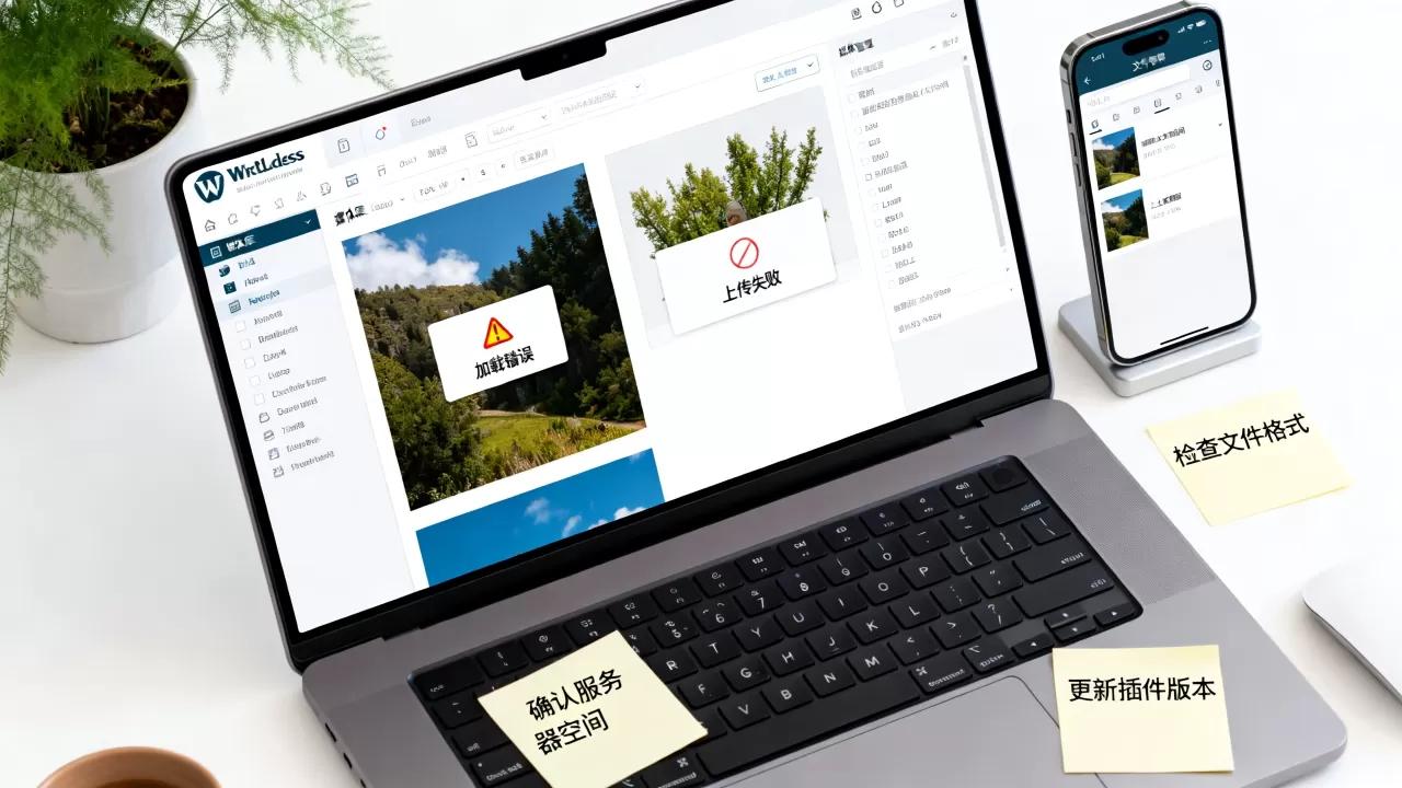 WordPress媒体库图片加载错误怎么解决？WordPress图片上传失败