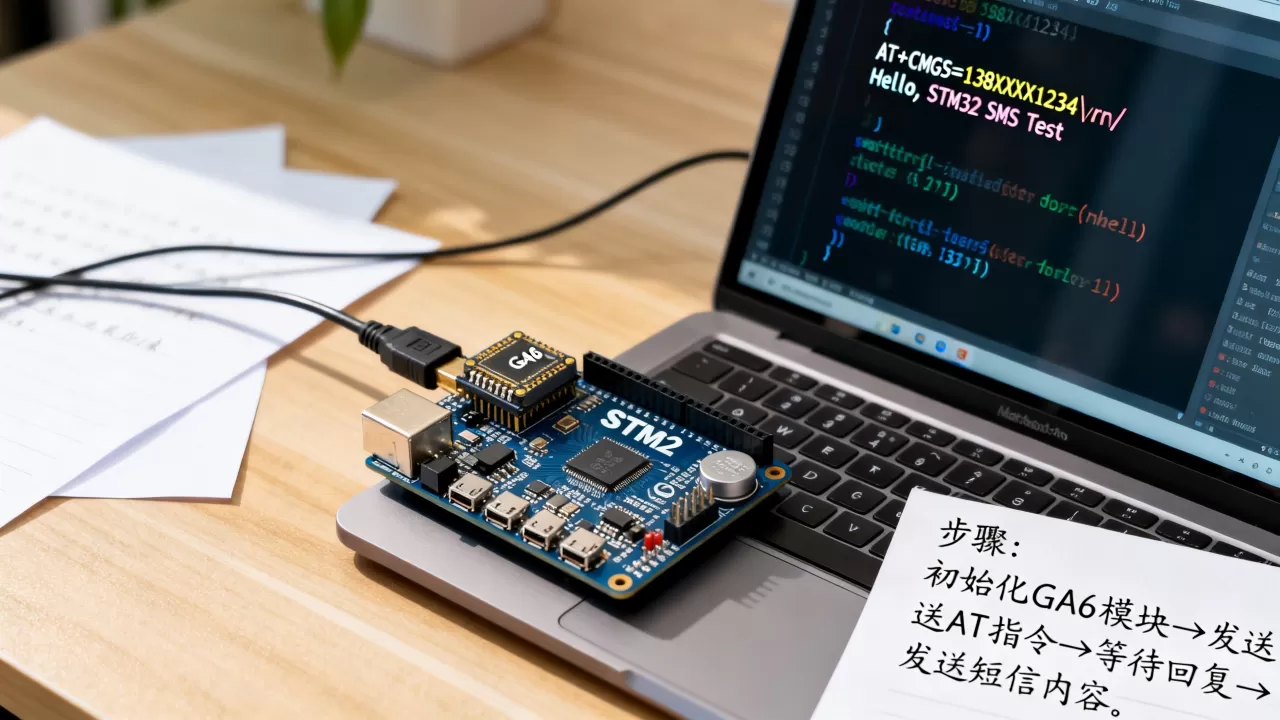 ga6stm32如何发短信？stm32发短信代码