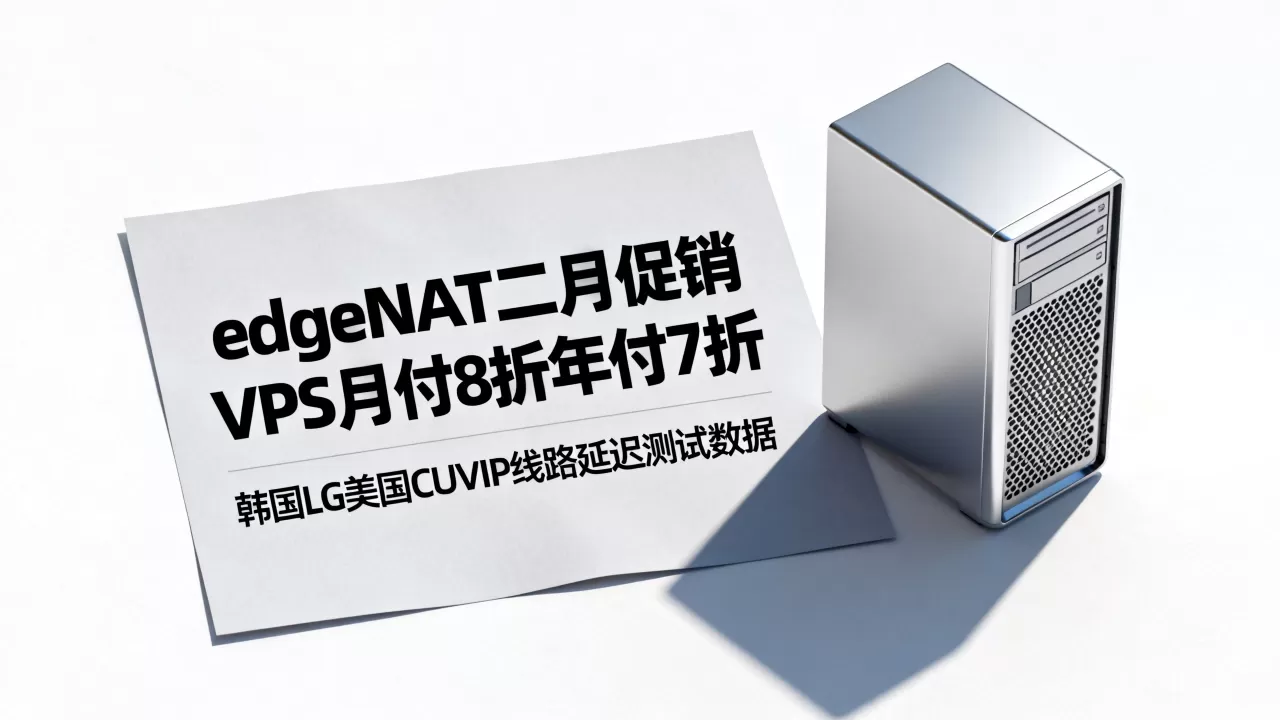 edgeNAT二月促销VPS月付8折年付7折值得买吗,韩国LG美国CUVIP线路延迟低吗 edgeNAT二月促销VPS月付8折年付7折值得买吗,韩国LG美国CUVIP线路延迟低吗