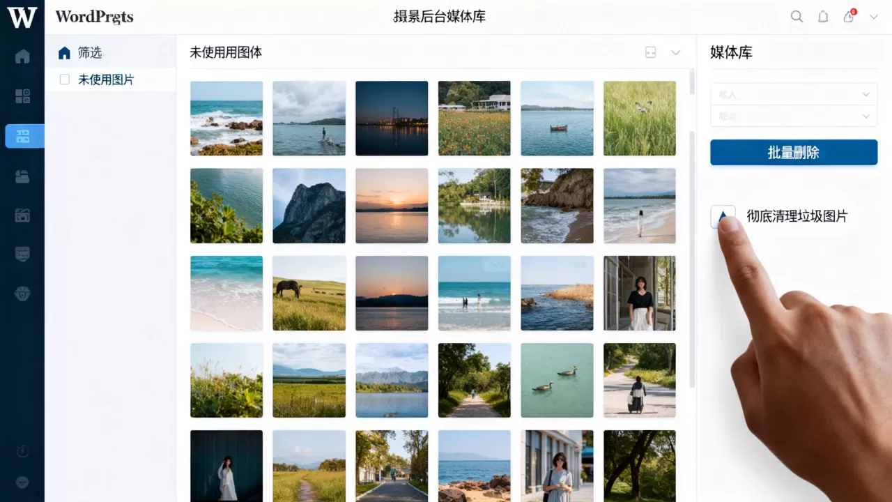 如何彻底删除WordPress未使用媒体图片？清理WordPress垃圾图片方法