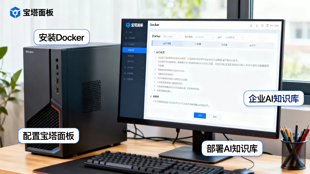 如何用宝塔面板Docker搭建企业AI知识库？宝塔面板Docker部署教程