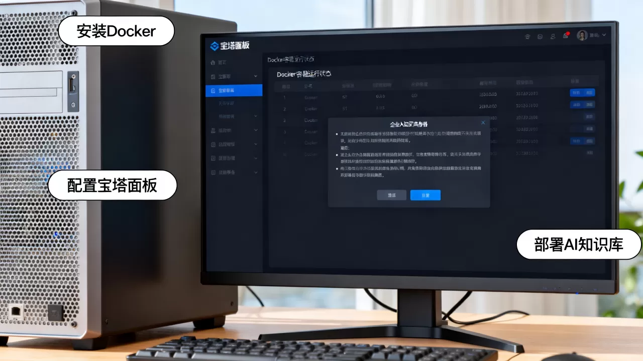 如何用宝塔面板Docker搭建企业AI知识库？宝塔面板Docker部署教程