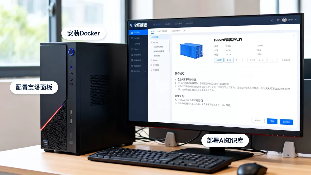 如何用宝塔面板Docker搭建企业AI知识库？宝塔面板Docker部署教程