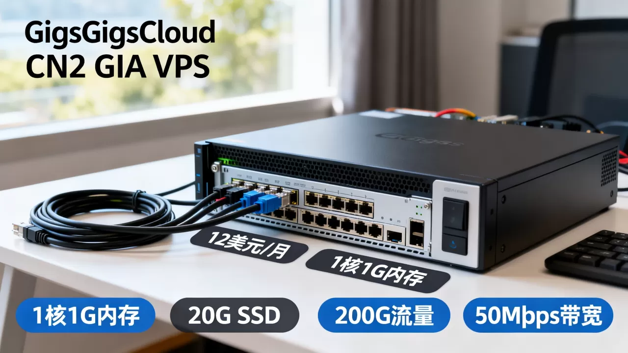GigsGigsCloud日本CN2 GIA VPS:12美元/月/1核1G内存/20G SSD/200G流量@50Mbps带宽 GigsGigsCloud日本CN2 GIA VPS:12美元/月/1核1G内存/20G SSD/200G流量@50Mbps带宽