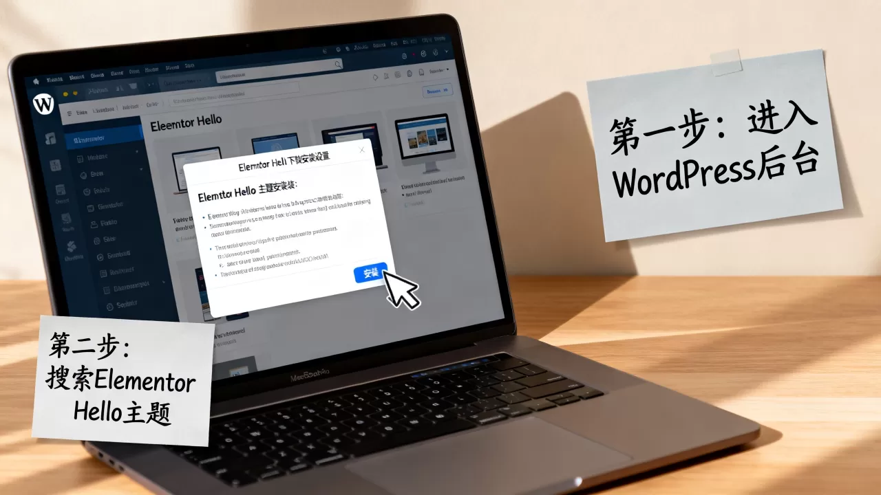 Elementor Hello主题怎么下载安装设置？WordPress自定义主题教程