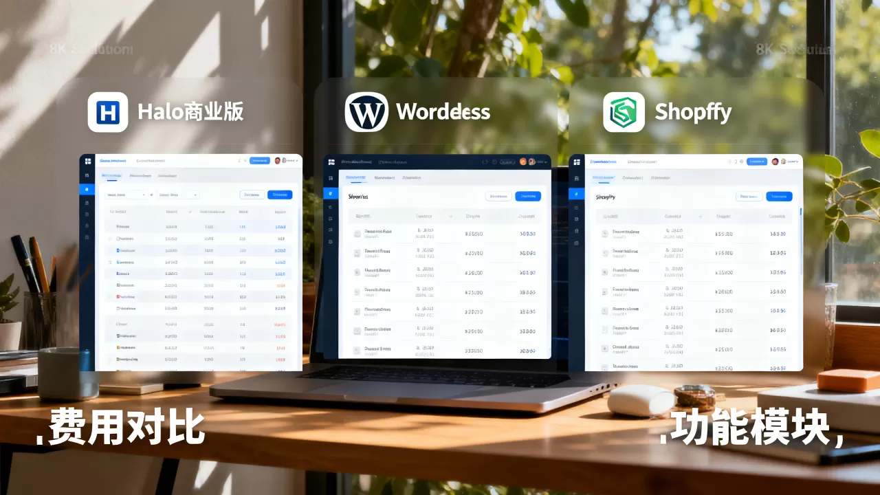 Halo商业版对比WordPress和Shopify哪个更划算?建站系统费用详解 Halo商业版对比WordPress和Shopify哪个更划算?建站系统费用详解