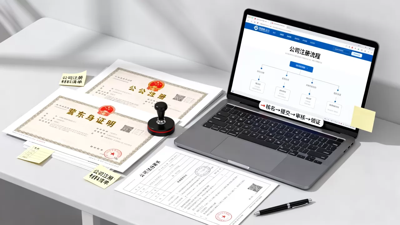 公司注册怎样办？注册公司需要哪些材料和流程