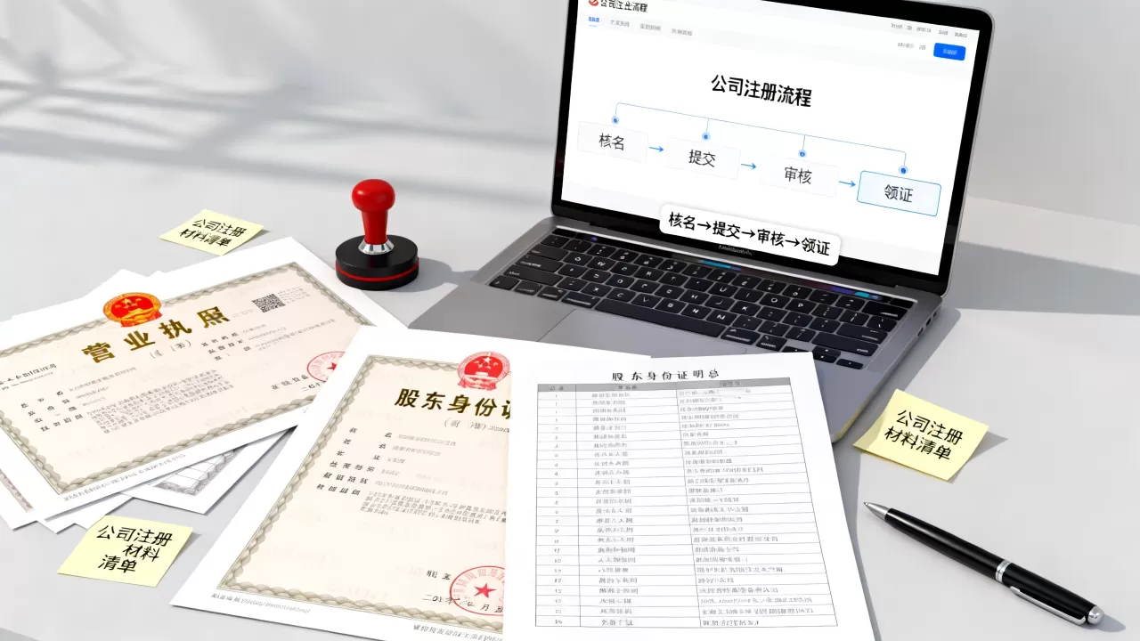 公司注册怎样办？注册公司需要哪些材料和流程