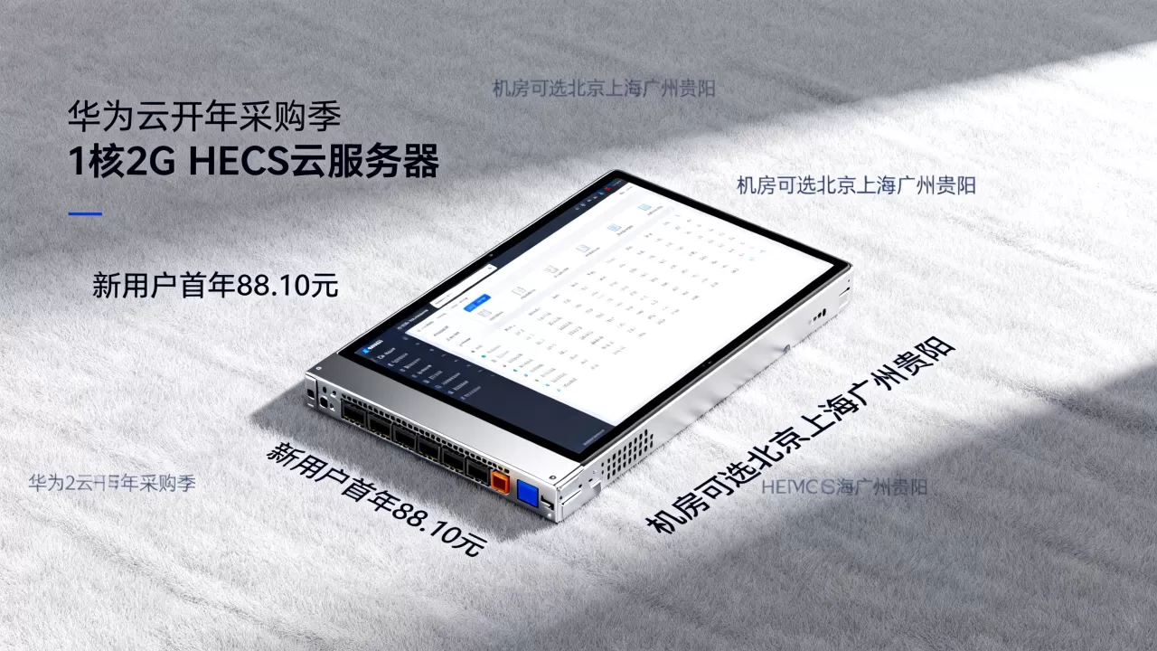 华为云开年采购季:1核2G HECS云服务器新用户首年88.10元,机房可选北京上海广州贵阳 华为云开年采购季:1核2G HECS云服务器新用户首年88.10元,机房可选北京上海广州贵阳