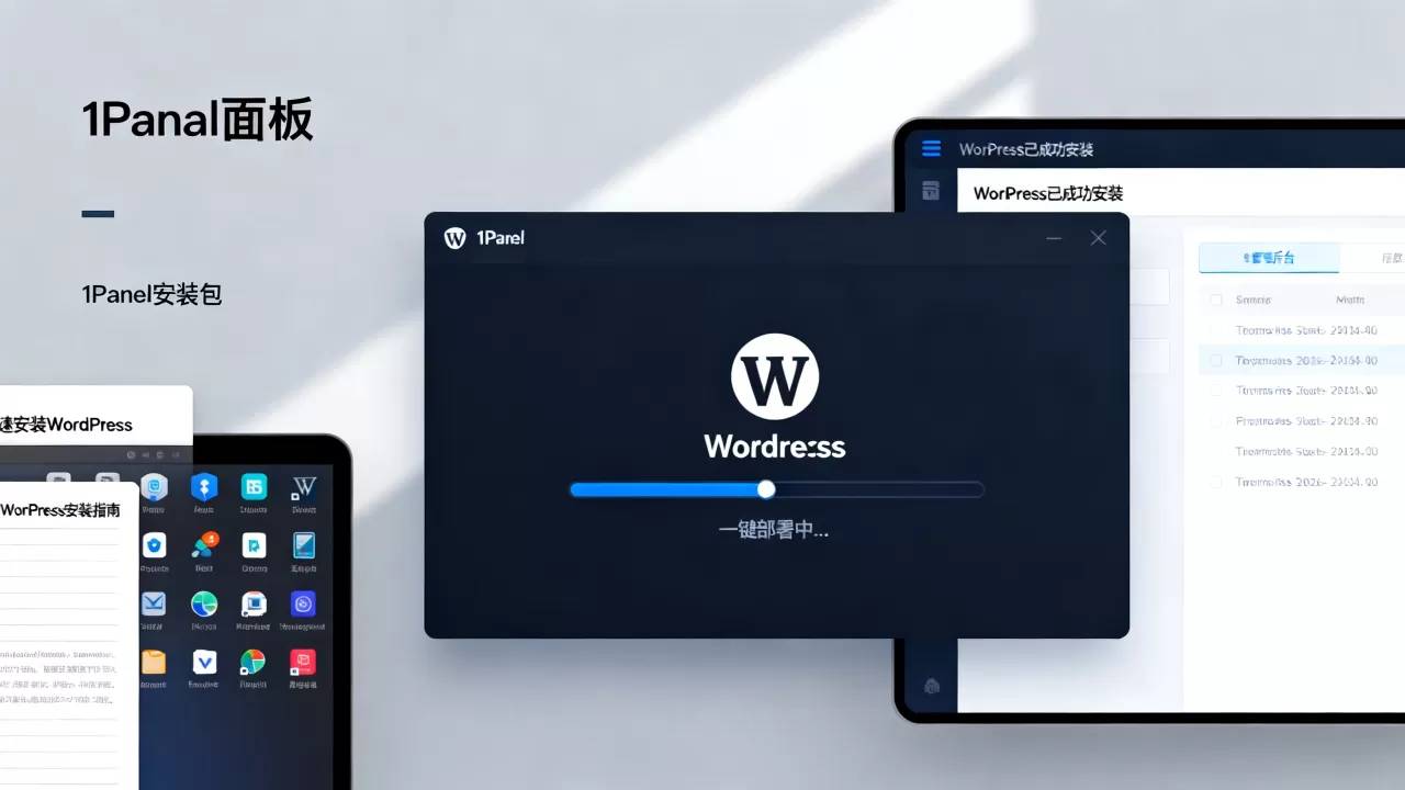 如何用1Panel面板可视化快速安装WordPress？WordPress一键部署教程