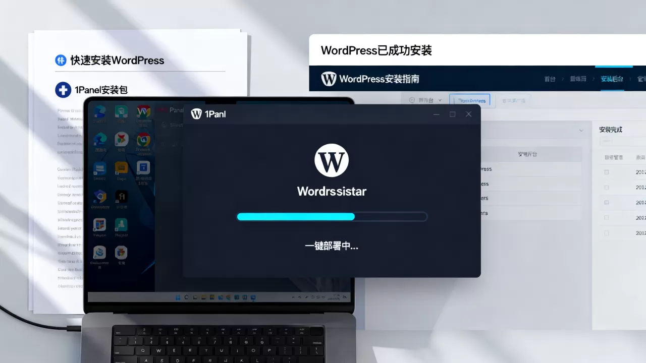 如何用1Panel面板可视化快速安装WordPress？WordPress一键部署教程