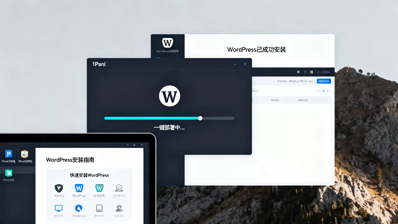 如何用1Panel面板可视化快速安装WordPress？WordPress一键部署教程