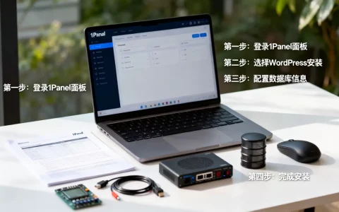 如何用1Panel面板可视化快速安装WordPress？WordPress安装教程