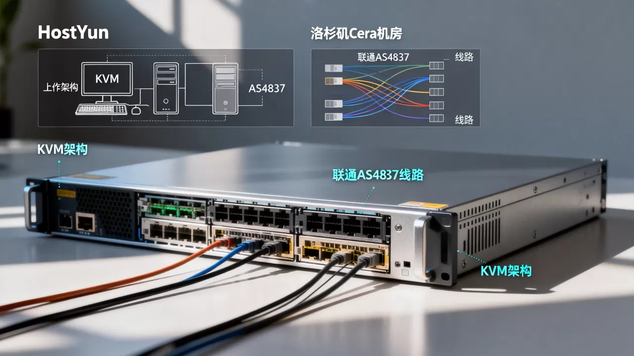 HostYun洛杉矶Cera机房VPS怎么样?联通AS4837线路KVM架构优势 HostYun洛杉矶Cera机房VPS怎么样?联通AS4837线路KVM架构优势