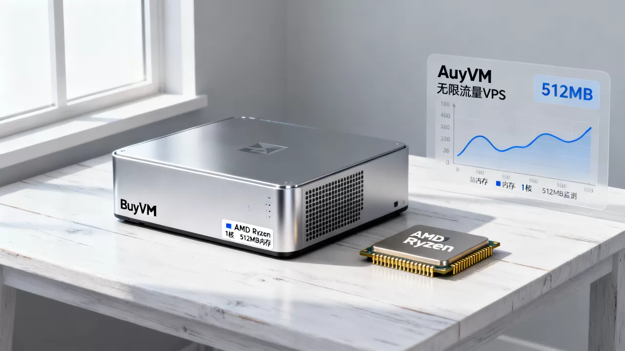 BuyVM无限流量VPS靠谱吗?AMD Ryzen 1核512MB内存评测 BuyVM无限流量VPS靠谱吗?AMD Ryzen 1核512MB内存评测