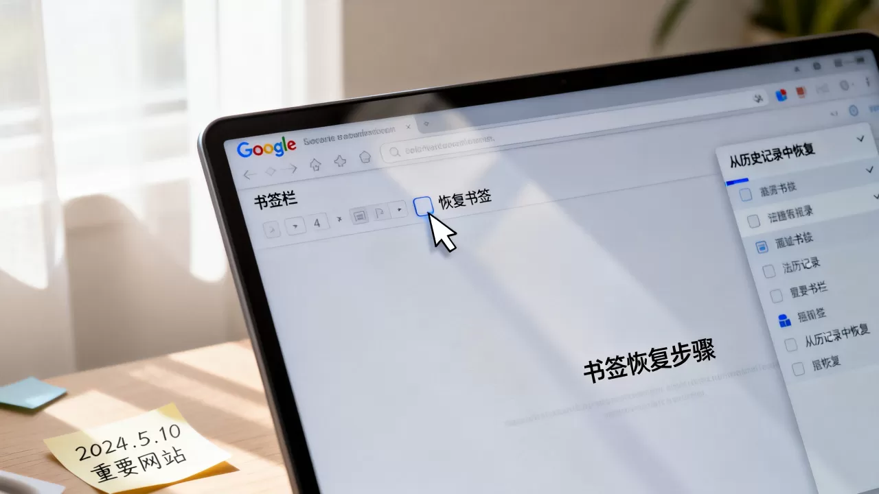 Google浏览器收藏的网站找不到了?怎么恢复书签 Google浏览器收藏的网站找不到了?怎么恢复书签