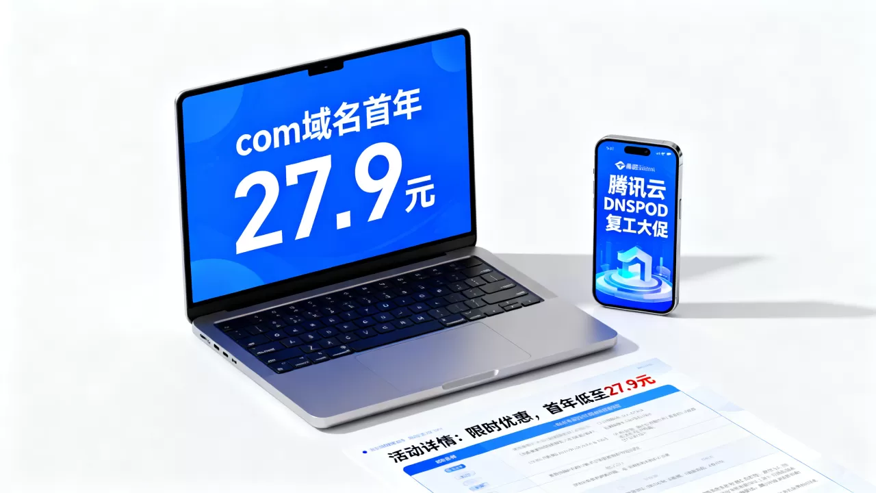 com域名首年27.9元是真的吗?腾讯云DNSPOD复工大促详情 com域名首年27.9元是真的吗?腾讯云DNSPOD复工大促详情