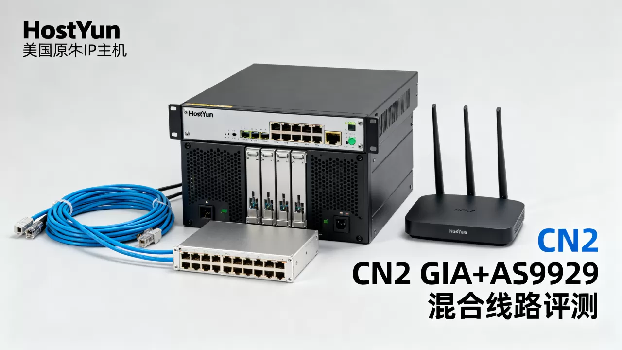 HostYun美国原生IP主机好用吗？CN2 GIA+AS9929混合线路评测