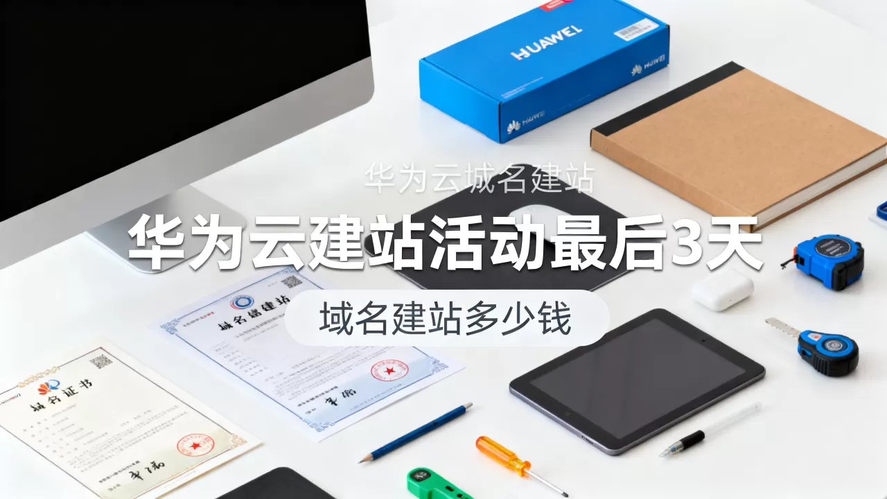 华为云建站活动最后3天，域名建站多少钱