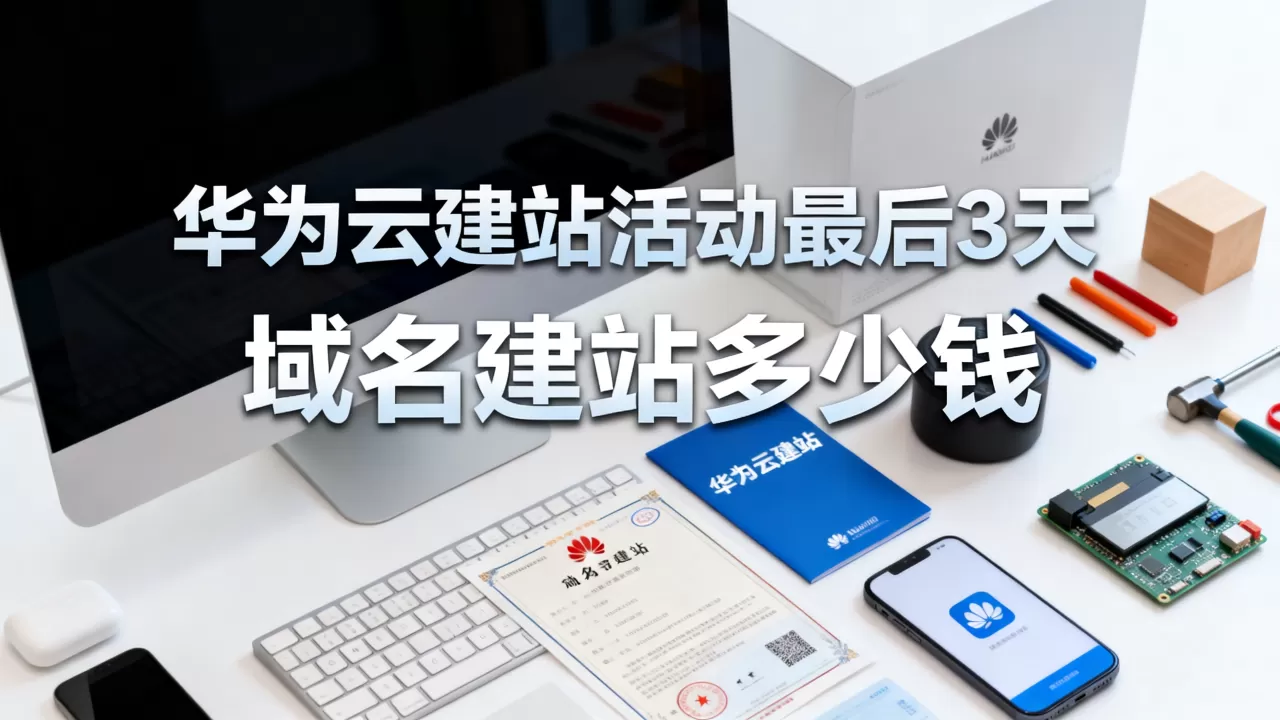 华为云建站活动最后3天，域名建站多少钱