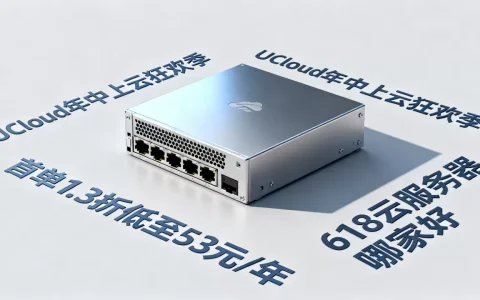 UCloud年中上云狂欢季首单1.3折低至53元/年，618云服务器哪家好