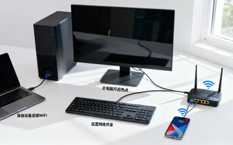 公司只有一台电脑能上网，其他电脑如何共享网络？