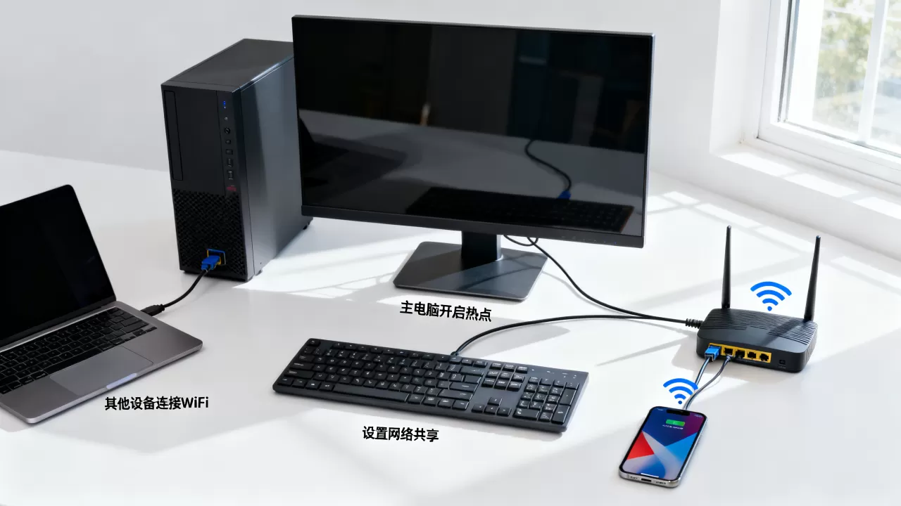 公司只有一台电脑能上网,其他电脑如何共享网络? 公司只有一台电脑能上网,其他电脑如何共享网络?