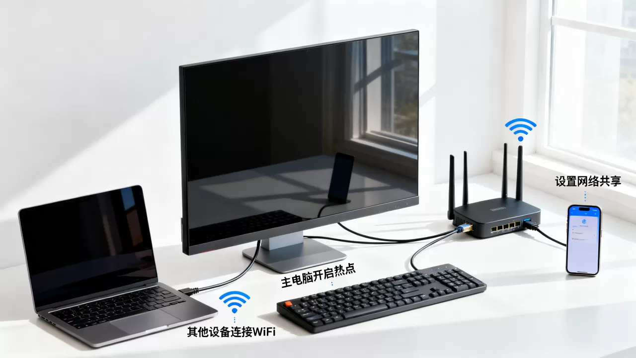 公司只有一台电脑能上网,其他电脑如何共享网络? 公司只有一台电脑能上网,其他电脑如何共享网络?