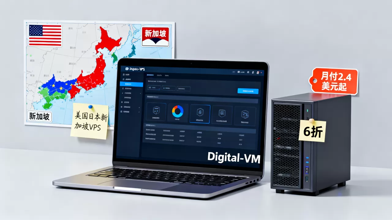 Digital-VM全场6折怎么领?美国日本新加坡VPS月付2.4美元起 Digital-VM全场6折怎么领?美国日本新加坡VPS月付2.4美元起