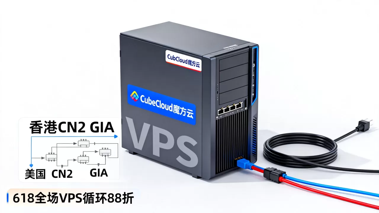 CubeCloud魔方云618全场VPS循环88折是真的吗，香港CN2 GIA美国CN2 GIA哪家快