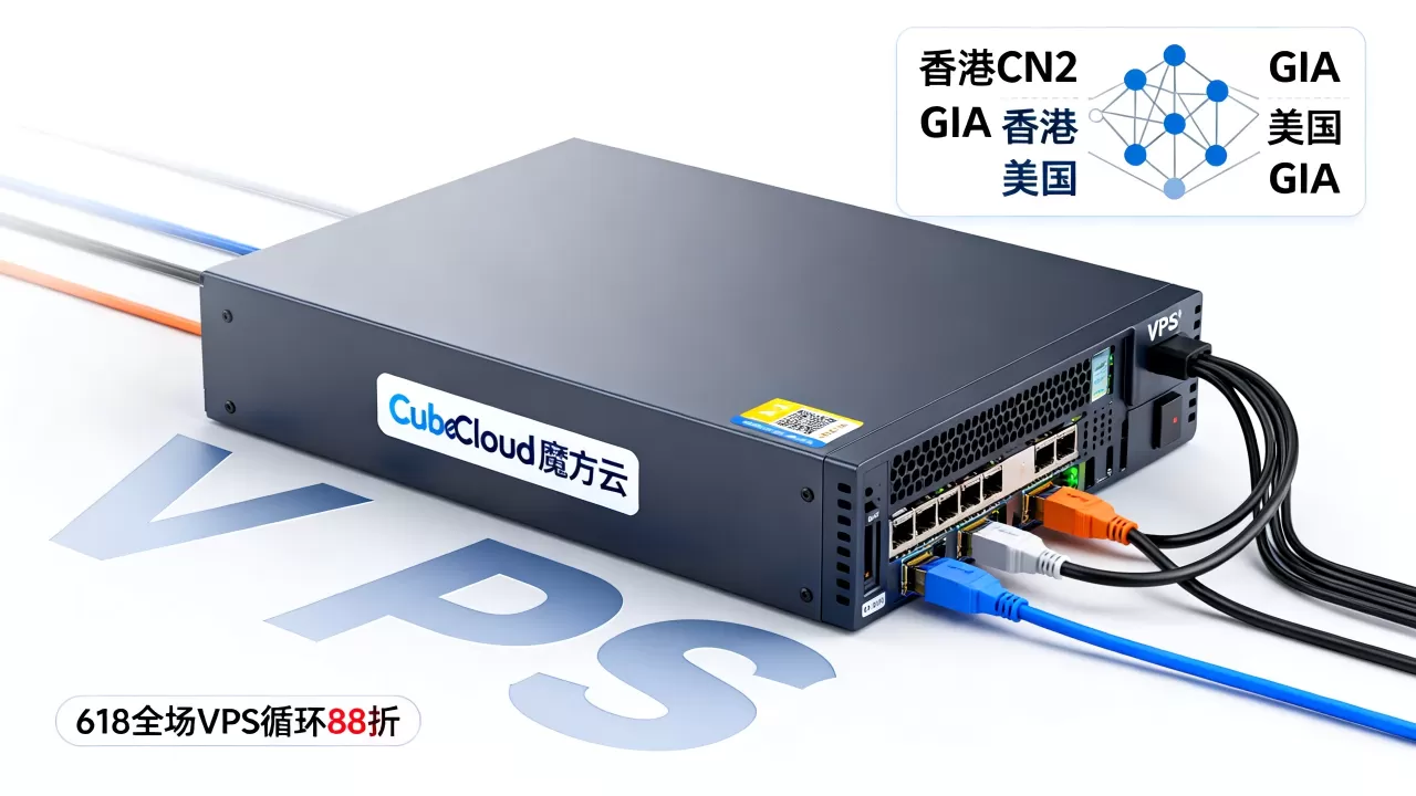 CubeCloud魔方云618全场VPS循环88折是真的吗，香港CN2 GIA美国CN2 GIA哪家快